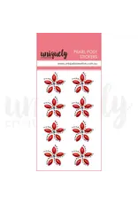 UNIQUELY CREATIVE UNIQUELY CREATIVE CHRISTMAS RED PEARL POSY STICKERS