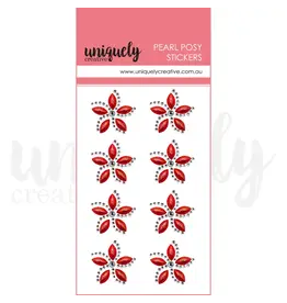 UNIQUELY CREATIVE UNIQUELY CREATIVE CHRISTMAS RED PEARL POSY STICKERS