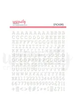 UNIQUELY CREATIVE UNIQUELY CREATIVE UPPERCASE PUFFY WHITE ALPHA STICKERS