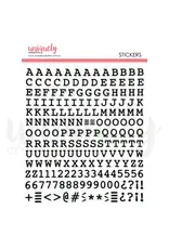 UNIQUELY CREATIVE UNIQUELY CREATIVE UPPERCASE PUFFY BLACK ALPHA STICKERS