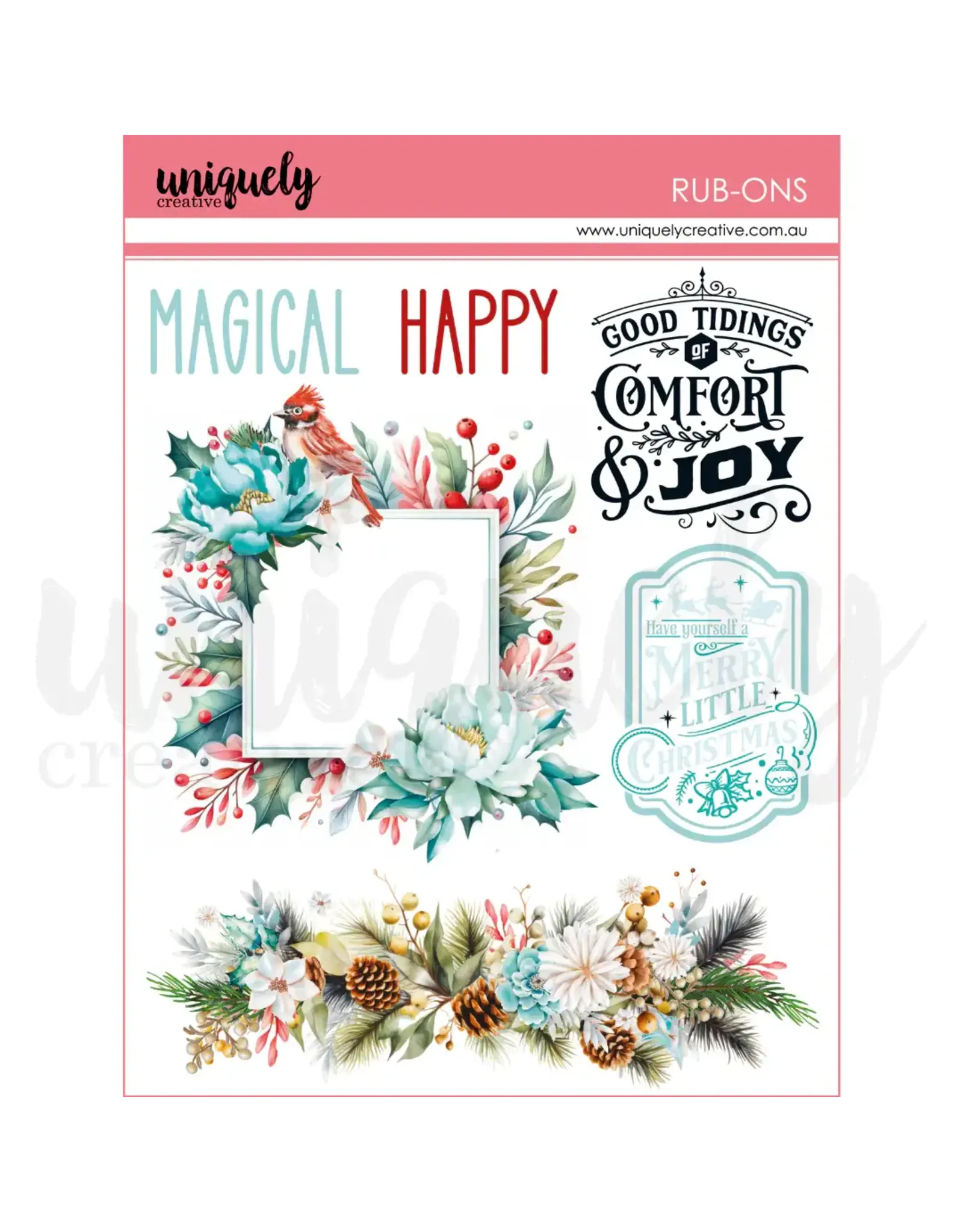 UNIQUELY CREATIVE UNIQUELY CREATIVE BE MERRY RUB-ONS