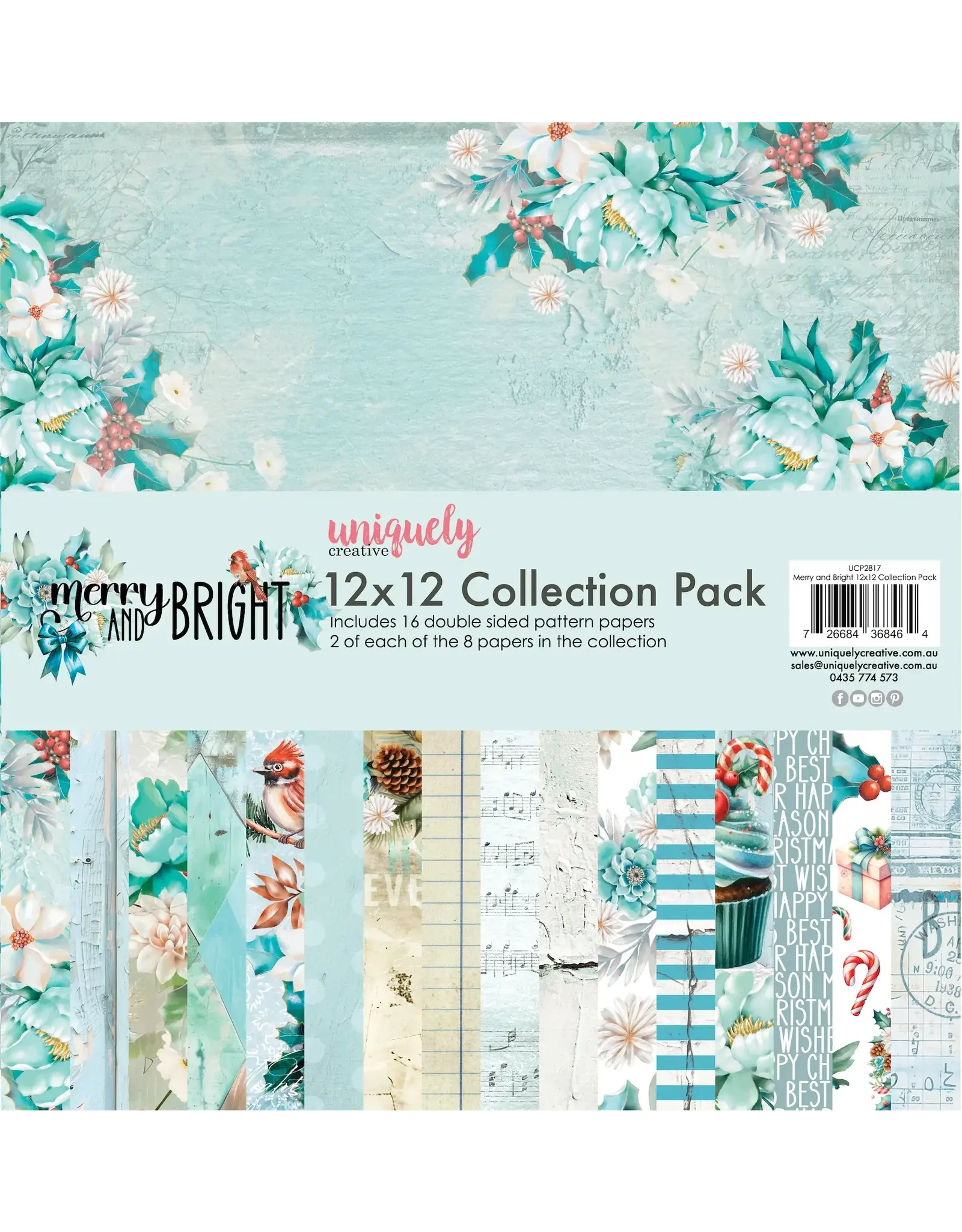 UNIQUELY CREATIVE UNIQUELY CREATIVE MERRY AND BRIGHT 12x12 COLLECTION PACK