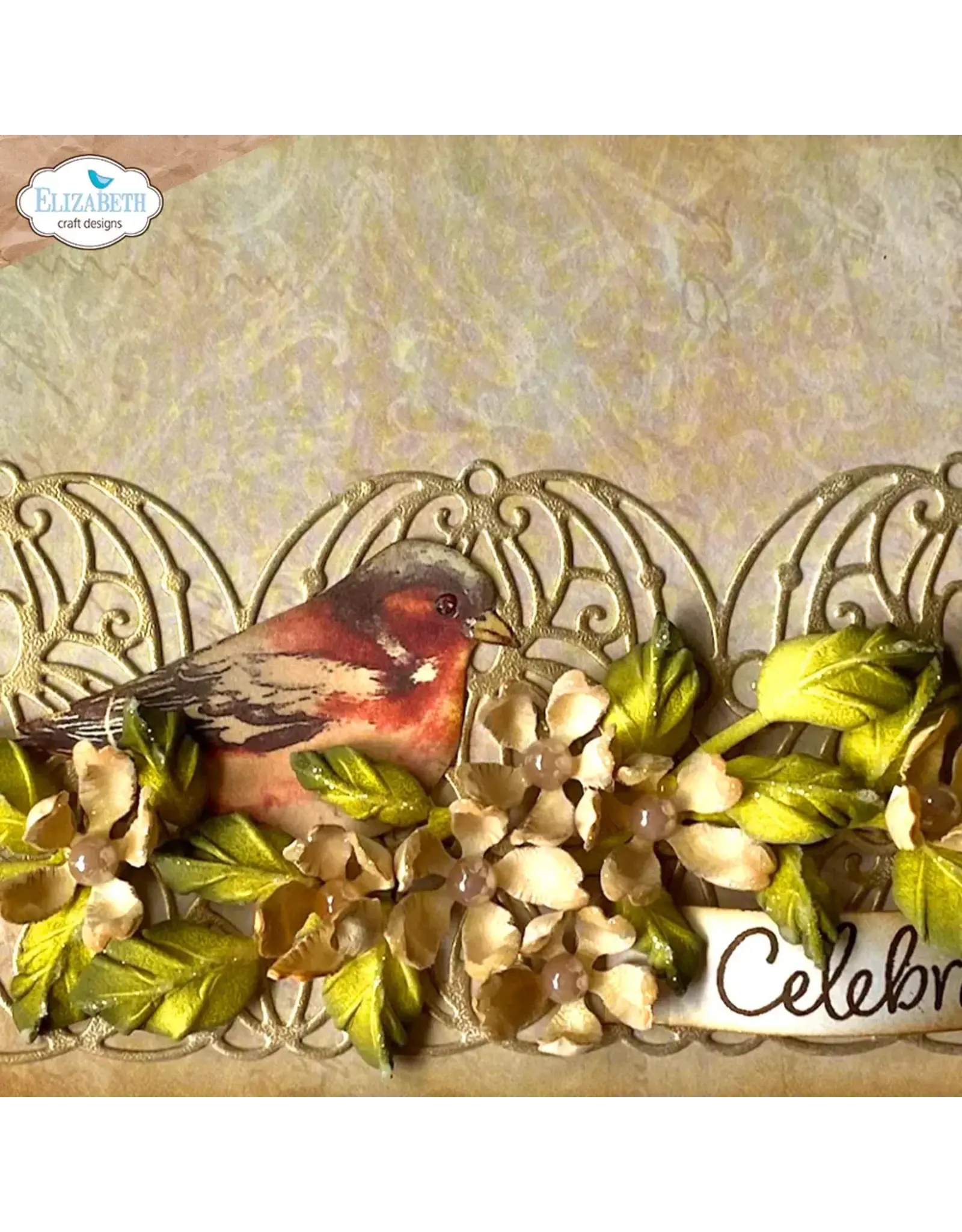 ELIZABETH CRAFT DESIGNS ELIZABETH CRAFT DESIGNS PAPER FLOWERS BY ANGELICA TURNER AUTUMN FANCY BORDERS DIE SET