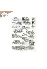 ELIZABETH CRAFT DESIGNS ELIZABETH CRAFT DESIGNS PAPER FLOWERS BY ANGELICA TURNER AUTUMN GREETINGS CLEAR STAMP SET