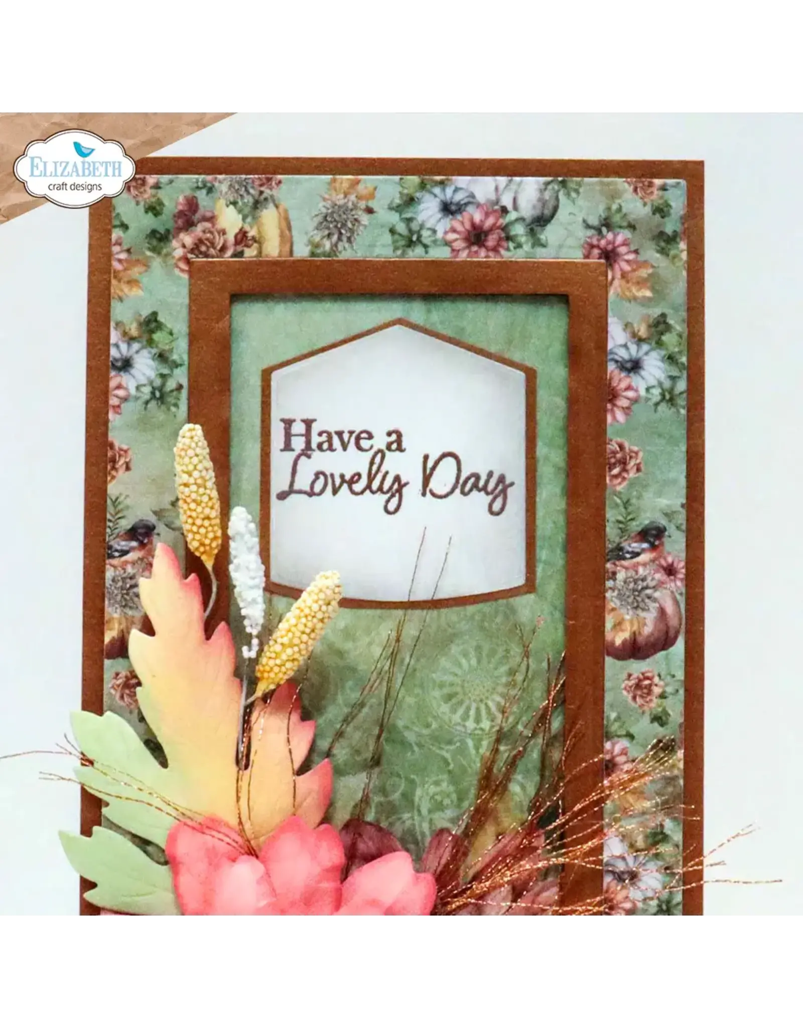 ELIZABETH CRAFT DESIGNS ELIZABETH CRAFT DESIGNS PAPER FLOWERS BY ANGELICA TURNER AUTUMN GREETINGS CLEAR STAMP SET
