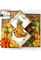 ELIZABETH CRAFT DESIGNS ELIZABETH CRAFT DESIGNS PAPER FLOWERS BY ANGELICA TURNER AUTUMN HARVEST FLORALS CLEAR STAMP & DIE SET