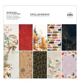 SPELLBINDERS SPELLBINDERS WOODLAND TALES COLLECTION 12x12 PAPER PACK 20 SHEETS