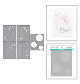 SPELLBINDERS SPELLBINDERS CARISSA WILEY SHINE BRIGHT COLLECTION LAYERED DISCO IMPRESSIONS STENCIL SET