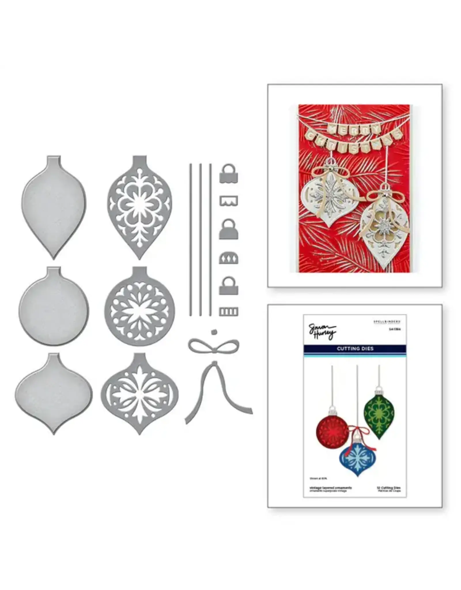 SPELLBINDERS SPELLBINDERS SIMON HURLEY TIMELESS TREES COLLECTION VINTAGE LAYERED ORNAMENTS ETCHED DIE SET