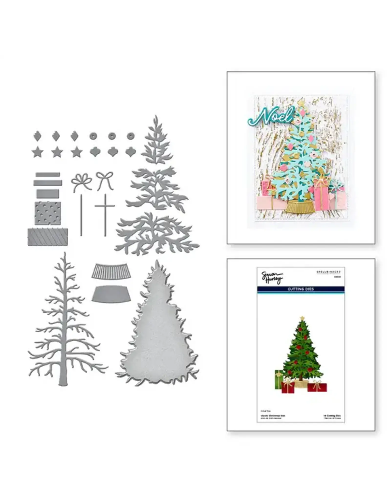 SPELLBINDERS SPELLBINDERS SIMON HURLEY TIMELESS TREES COLLECTION CLASSIC CHRISTMAS TREE ETCHED DIE SET