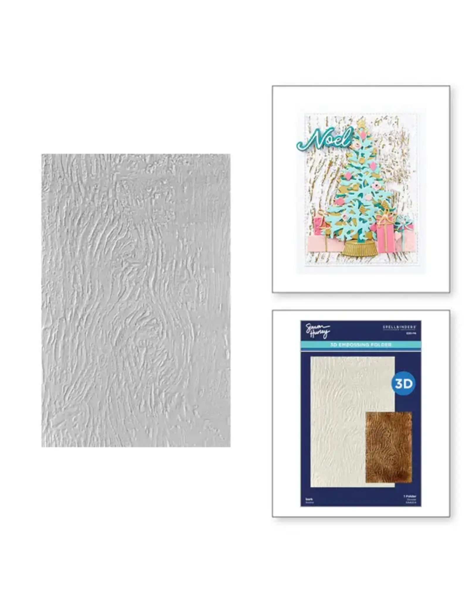 SPELLBINDERS SPELLBINDERS SIMON HURLEY TIMELESS TREES COLLECTION BARK 3D EMBOSSING FOLDER