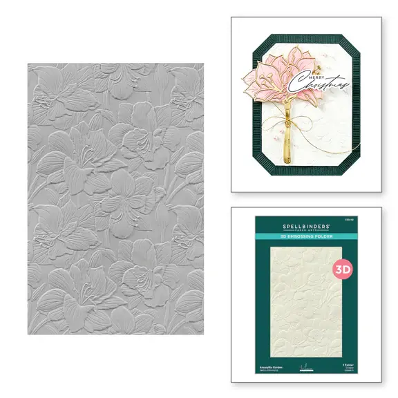 SPELLBINDERS SPELLBINDERS YANA SMAKULA AMARYLLIS CHRISTMAS COLLECTION AMARYLLIS GARDEN 3D EMBOSSING FOLDER
