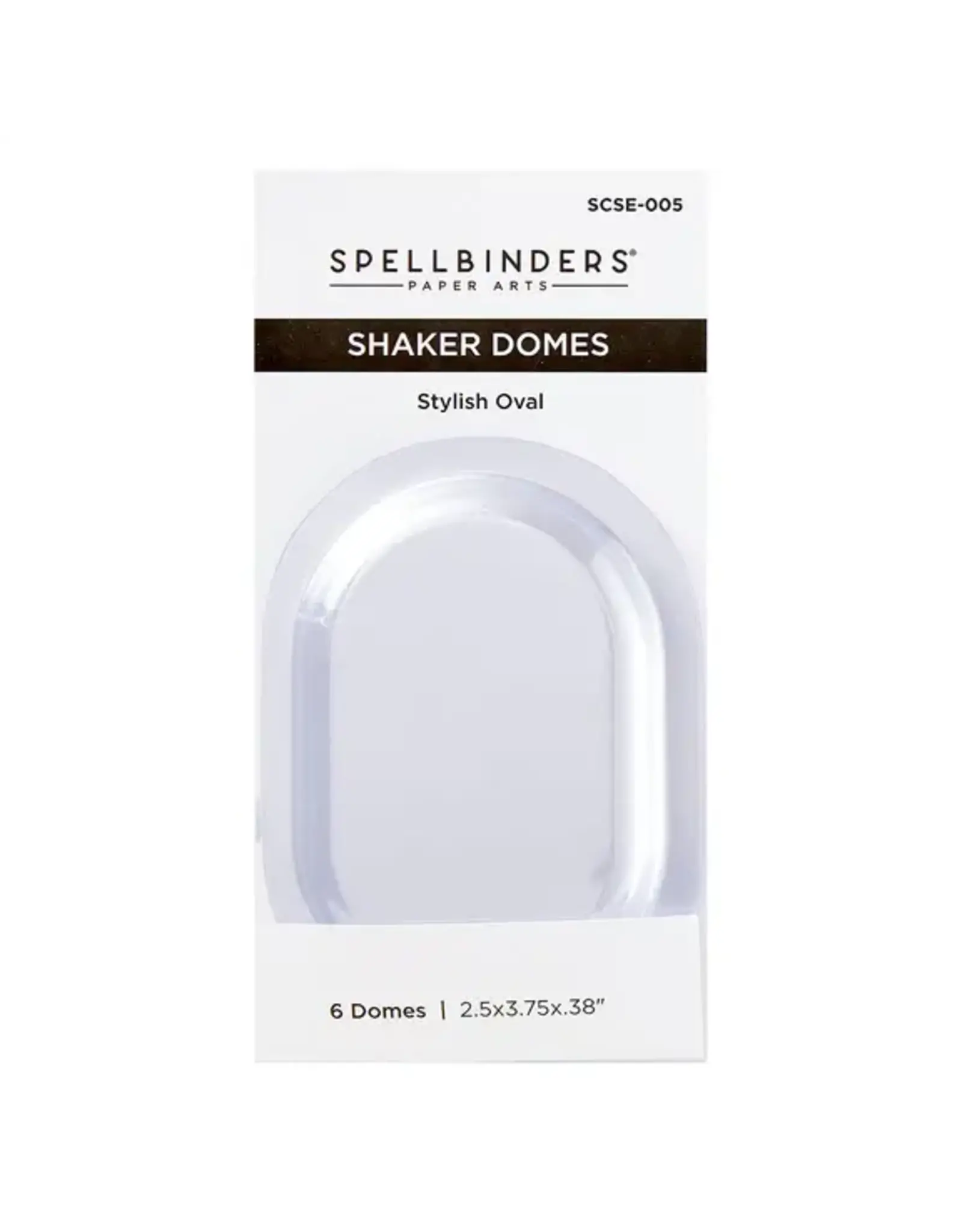 SPELLBINDERS SPELLBINDERS STYLISH OVAL SHAKER DOMES 6/PK