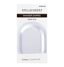 SPELLBINDERS SPELLBINDERS STYLISH OVAL SHAKER DOMES 6/PK