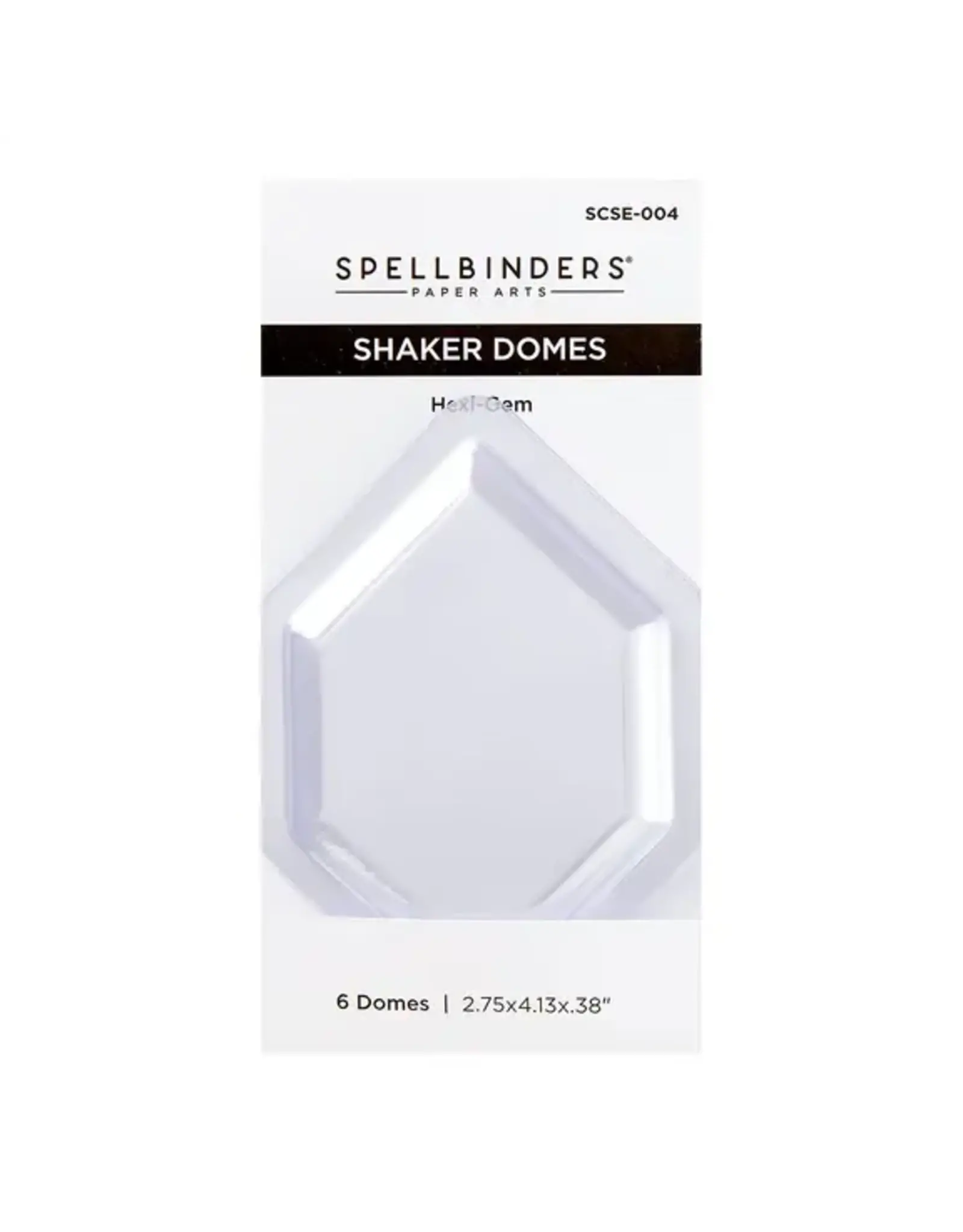 SPELLBINDERS SPELLBINDERS HEXI-GEM SHAKER DOMES 6/PK