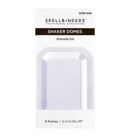 SPELLBINDERS SPELLBINDERS EMERALD CUT SHAKER DOMES 6/PK