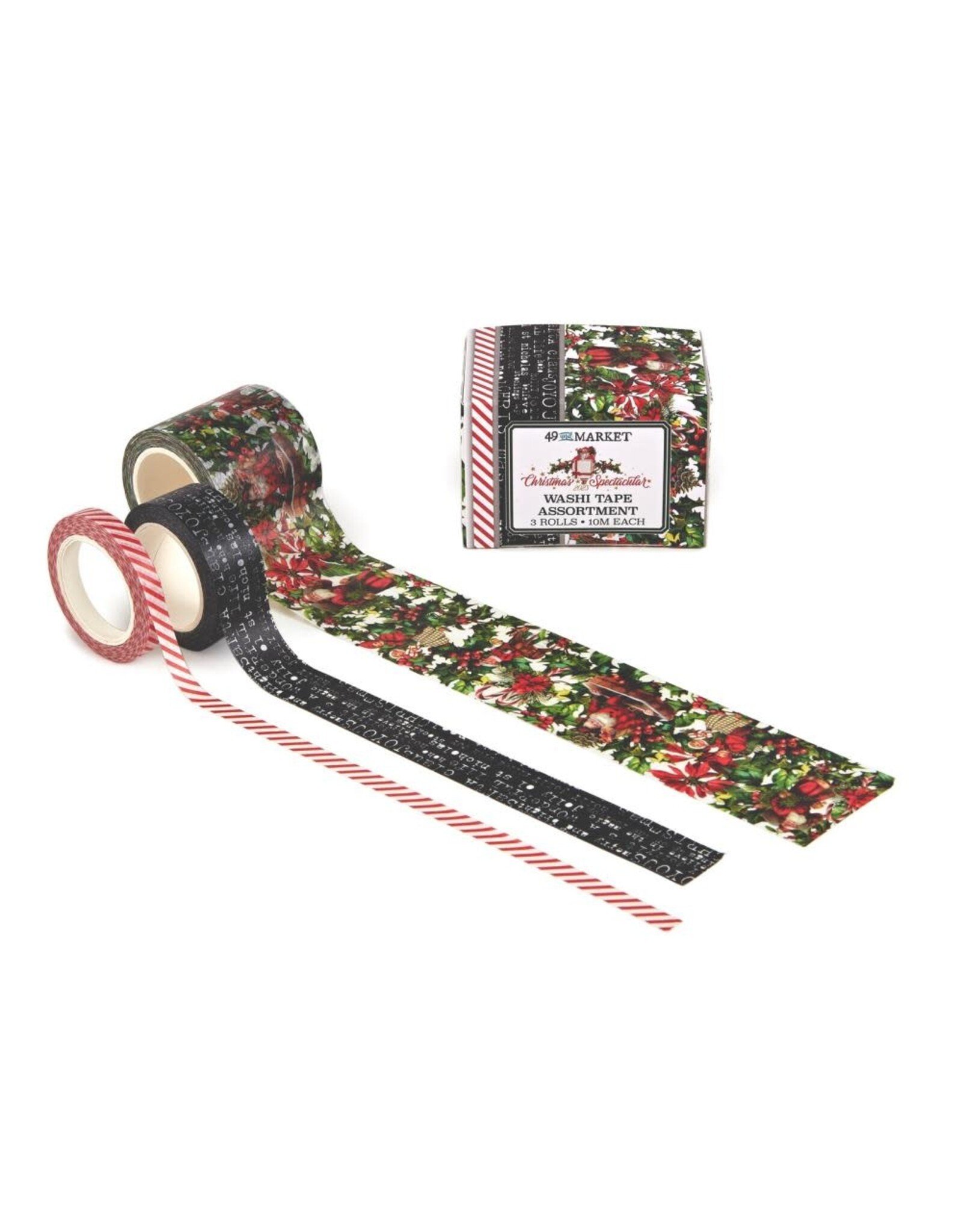 49 AND MARKET 49 AND MARKET CHRISTMAS SPECTACULAR 2023 WASHI TAPE SET 3/PK