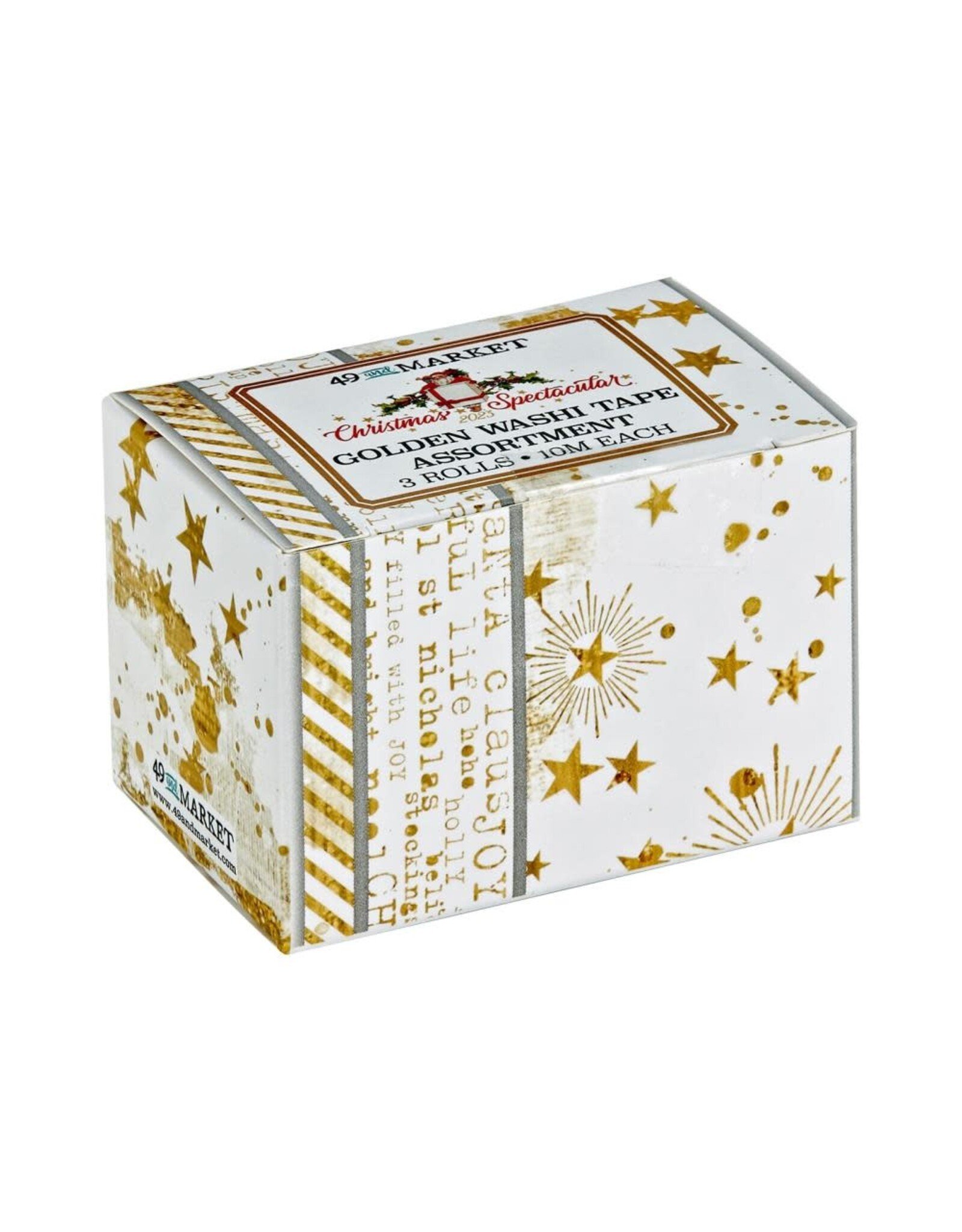 49 AND MARKET 49 AND MARKET CHRISTMAS SPECTACULAR 2023 GOLDEN WASHI TAPE SET 3/PK