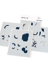 PINKFRESH PINKFRESH STUDIO FRAMED ART 4.25x5.25 STENCIL SET
