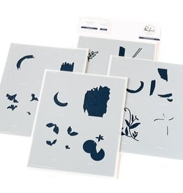 PINKFRESH PINKFRESH STUDIO FRAMED ART 4.25x5.25 STENCIL SET