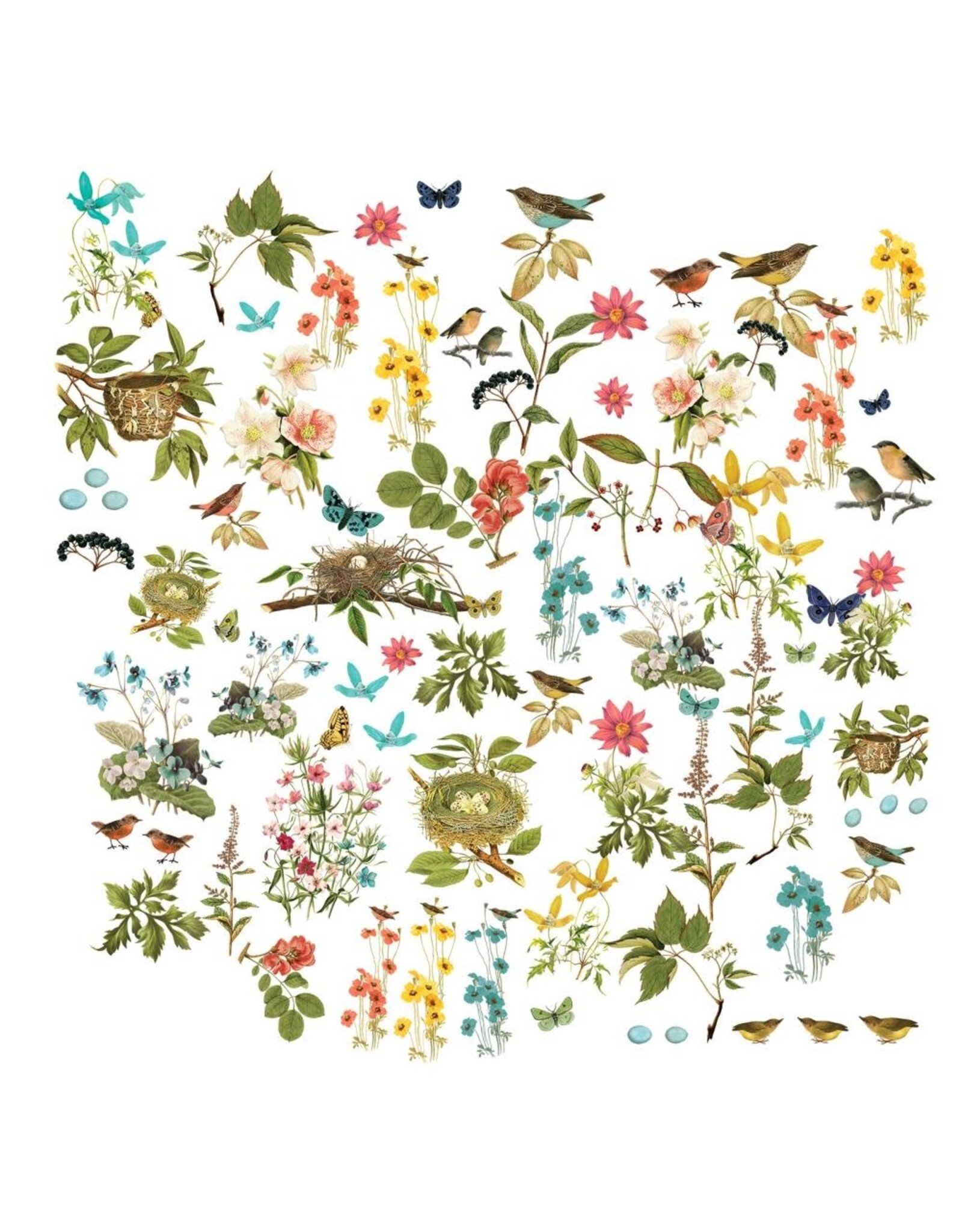 49 AND MARKET 49 AND MARKET BIRDSONG 6x12 LASER CUT WILDFLOWER 95/PK