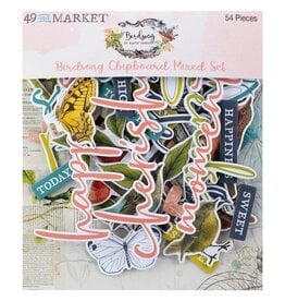 49 AND MARKET 49 AND MARKET BIRDSONG MIXED CHIPBOARD SET 54 PIECES