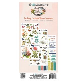 49 AND MARKET 49 AND MARKET BIRDSONG ESSENTIALS 6x12 RUB-ON TRANSFER SET 3/PK