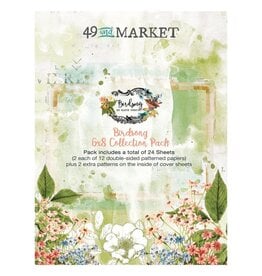 49 AND MARKET 49 AND MARKET BIRDSONG 6x8 COLLECTION PACK 24 SHEETS