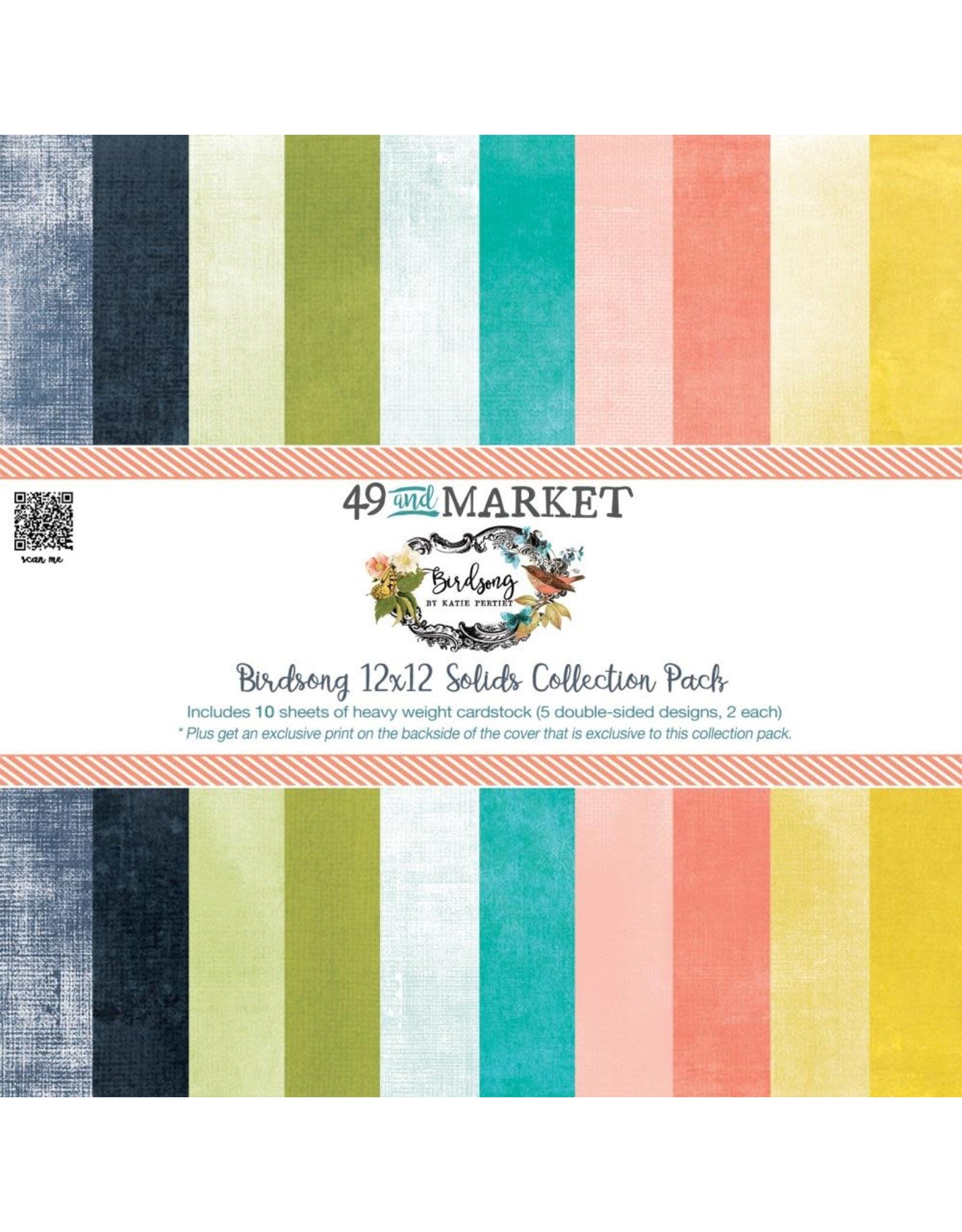 49 AND MARKET 49 AND MARKET BIRDSONG SOLIDS 12x12 COLLECTION PACK