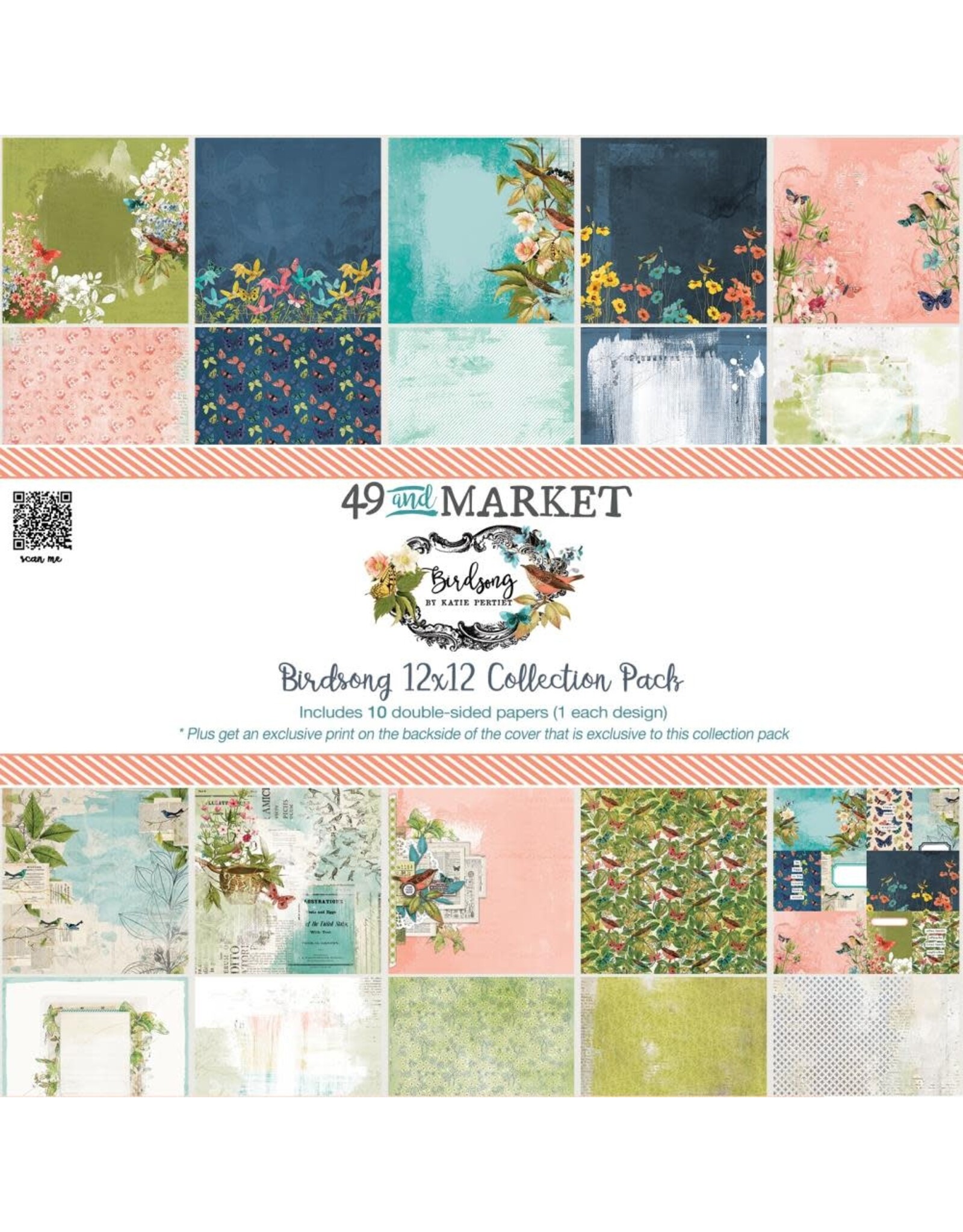 49 AND MARKET 49 AND MARKET BIRDSONG 12x12 COLLECTION PACK