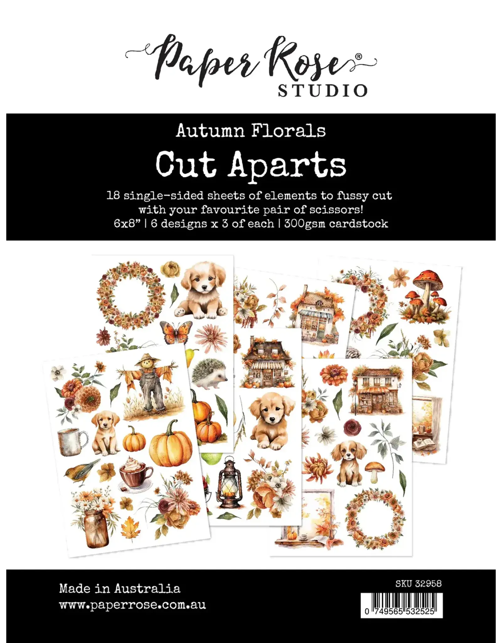 PAPER ROSE PAPER ROSE AUTUMN FLORALS CUT APARTS