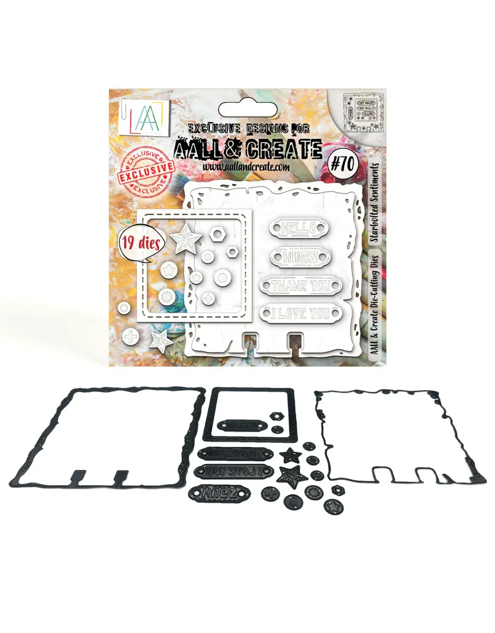 AALL & CREATE AALL & CREATE #70 STARBOLTED SENTIMENTS DIE SET