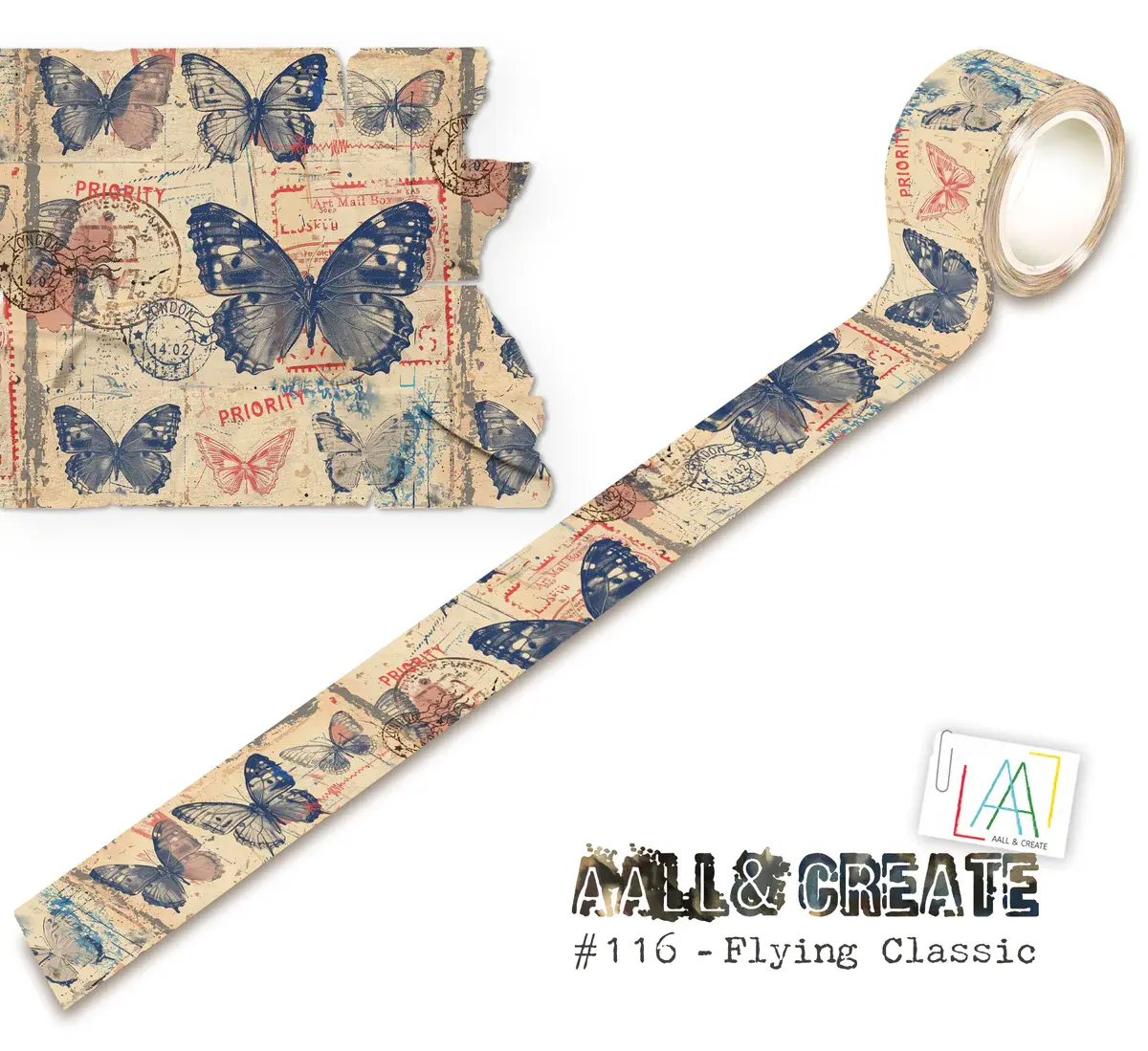 AALL & CREATE AALL & CREATE #116 FLYING CLASSIC WASHI TAPE