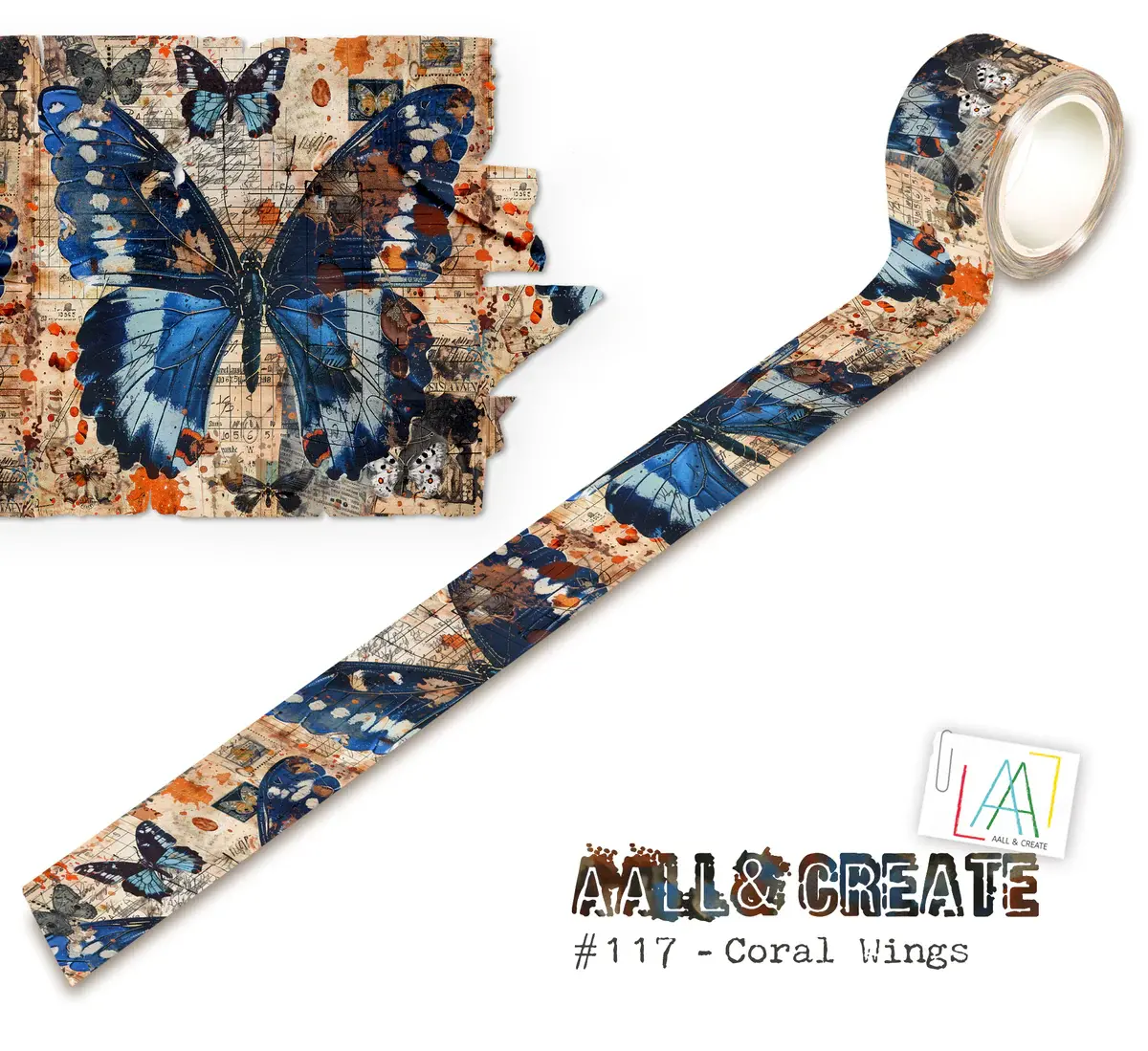 AALL & CREATE AALL & CREATE #117 CORAL WINGS WASHI TAPE