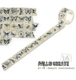 AALL & CREATE AALL & CREATE #118 COBALT SWALLOWTAIL WASHI TAPE