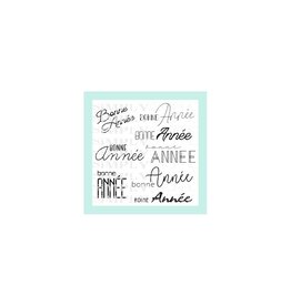 SIMPLY GRAPHIC SIMPLY GRAPHIC PLANCHE BONNE ANNÉE EN VARIATIONS CLEAR STAMP SET