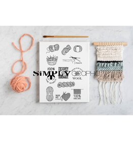 SIMPLY GRAPHIC SIMPLY GRAPHIC PLANCHE 100% PURE LAINE CLEAR STAMP SET