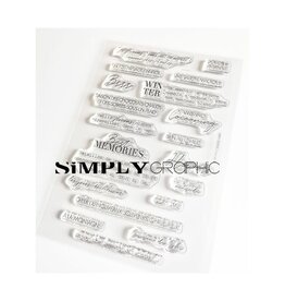 SIMPLY GRAPHIC SIMPLY GRAPHIC PLANCHE L'HIVER EST LÀ CLEAR STAMP SET