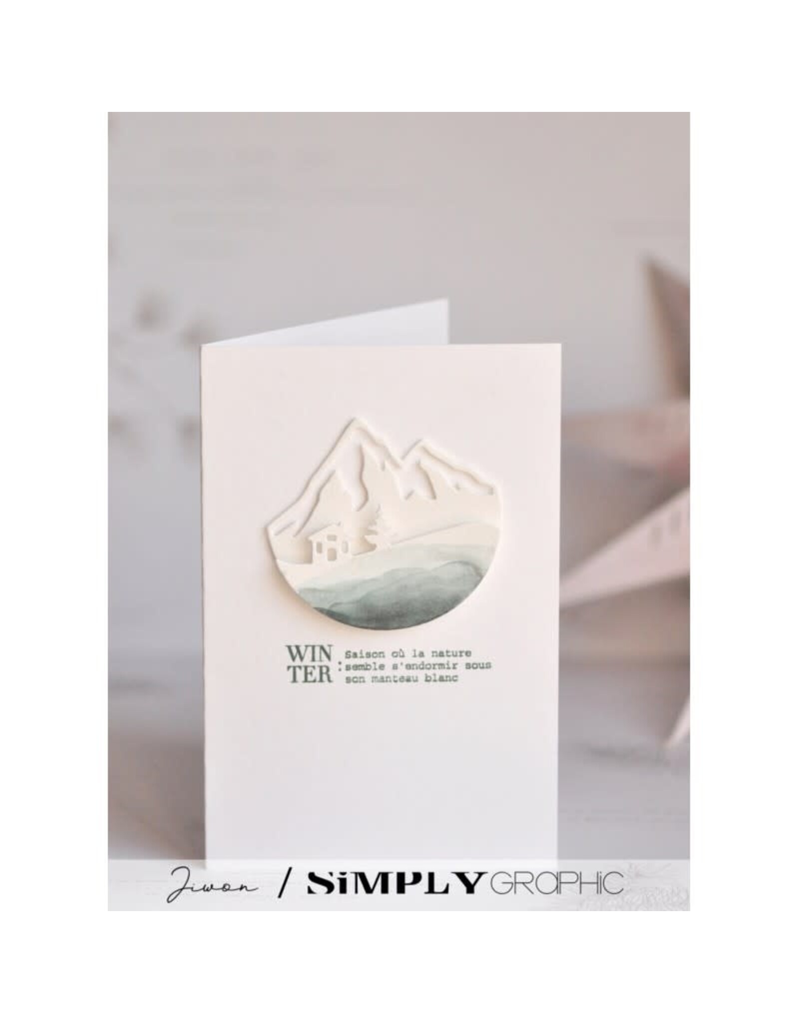 SIMPLY GRAPHIC SIMPLY GRAPHIC PLANCHE L'HIVER EST LÀ CLEAR STAMP SET