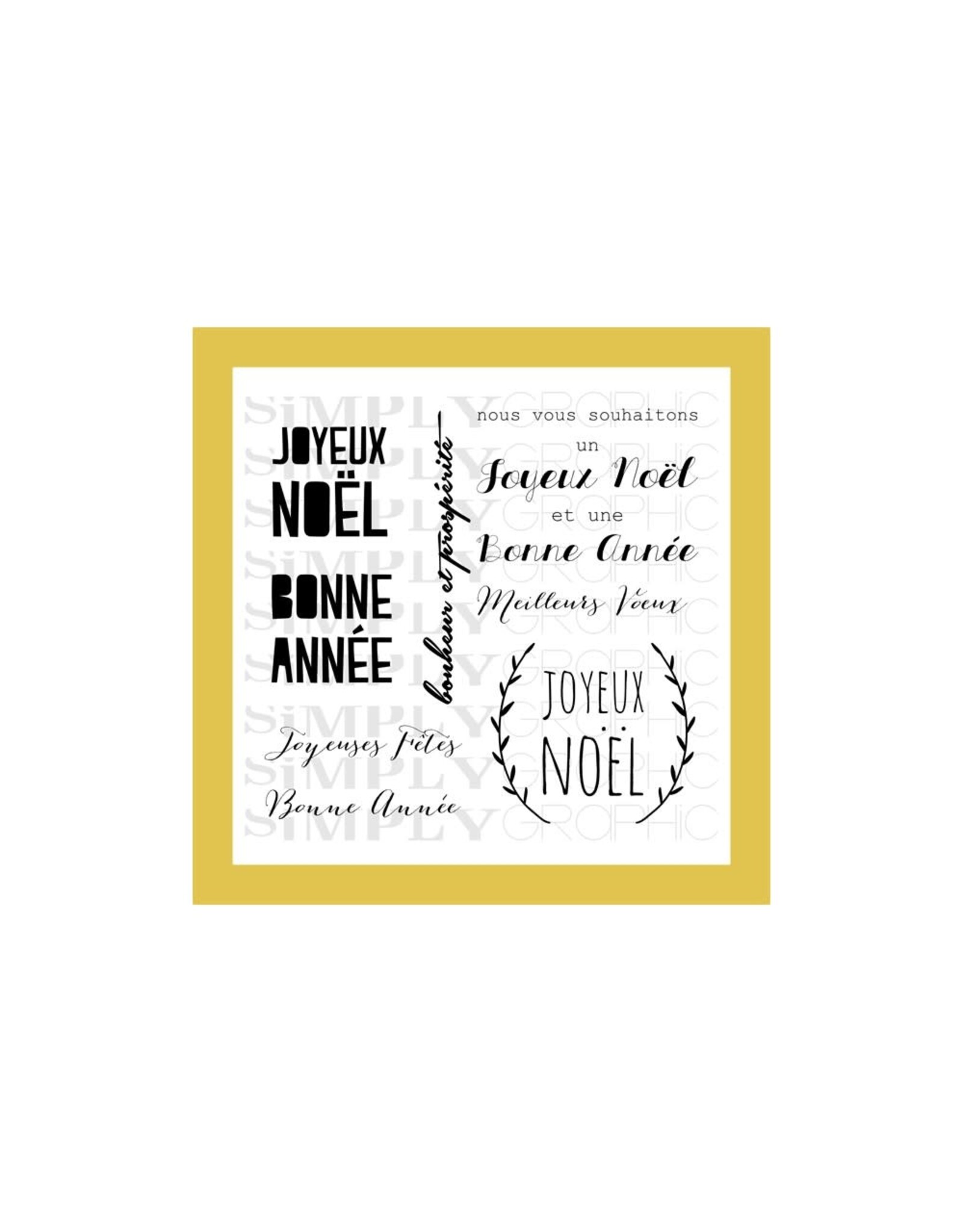 SIMPLY GRAPHIC SIMPLY GRAPHIC PLANCHE KIT CARTERIE NOEL CLEAR STAMP SET