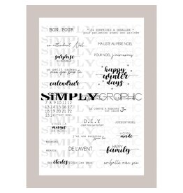 SIMPLY GRAPHIC SIMPLY GRAPHIC PLANCHE SURPRISES DE NOEL CLEAR STAMP SET