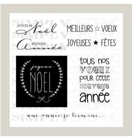 SIMPLY GRAPHIC SIMPLY GRAPHIC PLANCHE TOUS NOS VOEUX CLEAR STAMP SET
