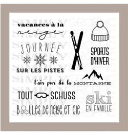SIMPLY GRAPHIC SIMPLY GRAPHIC PLANCHE TOUT SCHUSS CLEAR STAMP SET