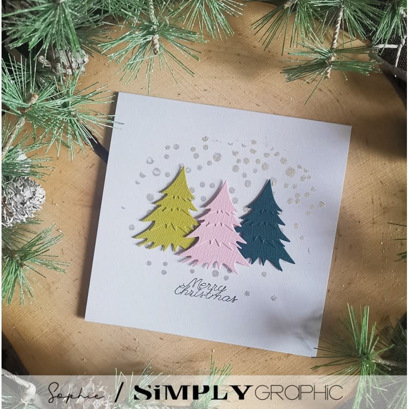 SIMPLY GRAPHIC SIMPLY GRAPHIC DIES SAPIN EN 4 PARTIES DIE SET