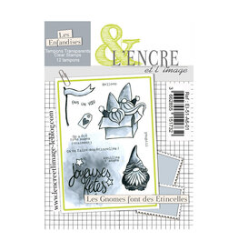 L'ENCRE ET L'IMAGE L'ENCRE ET L'IMAGE LES ENFANDISES LES GNOMES FONT DES ETINCELLES A6 CLEAR STAMP SET