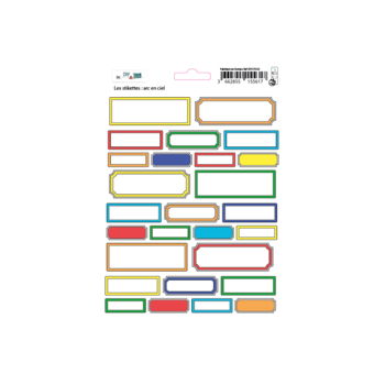 DIY & CIE DIY & CIE LES STIQUETTES ARC EN CIEL STICKER SHEET