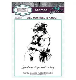 CREATIVE EXPRESSIONS CREATIVE EXPRESSIONS ANDY SKINNER ALL YOU NEED IS A HUG RUBBER STAMP