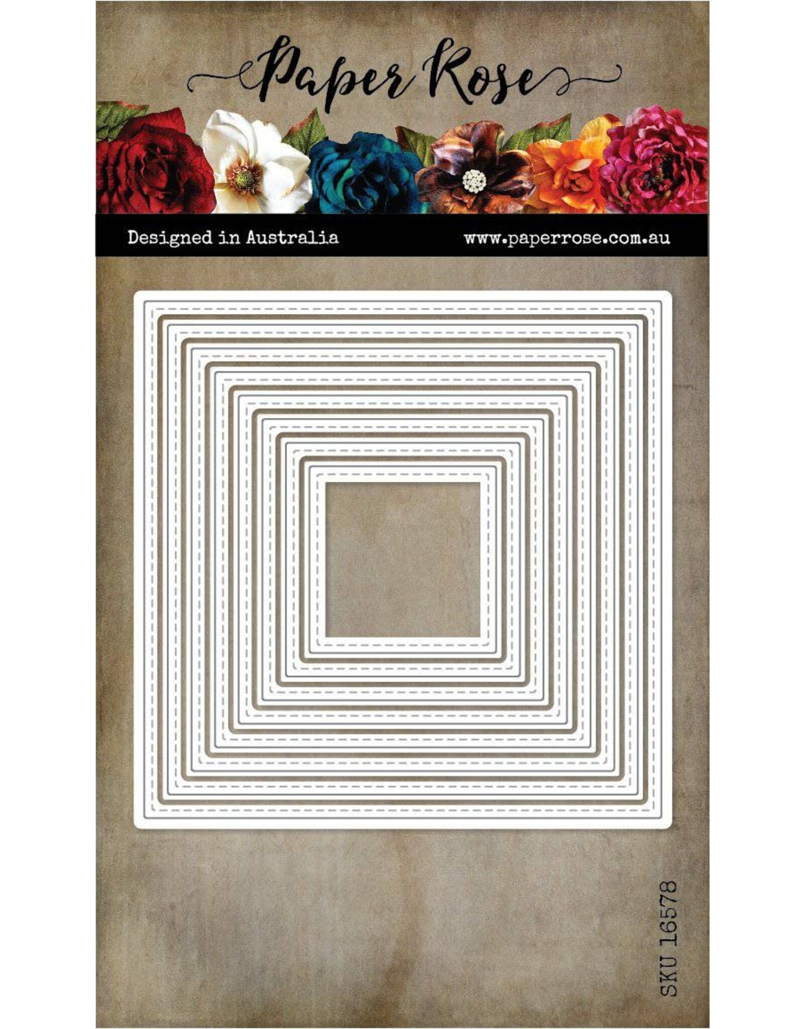 PAPER ROSE PAPER ROSE STITCHED SQUARES DIE