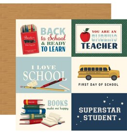 CARTA BELLA CARTA BELLA BACK TO SCHOOL 6x4 JOURNALING CARDS 12x12 CARDSTOCK