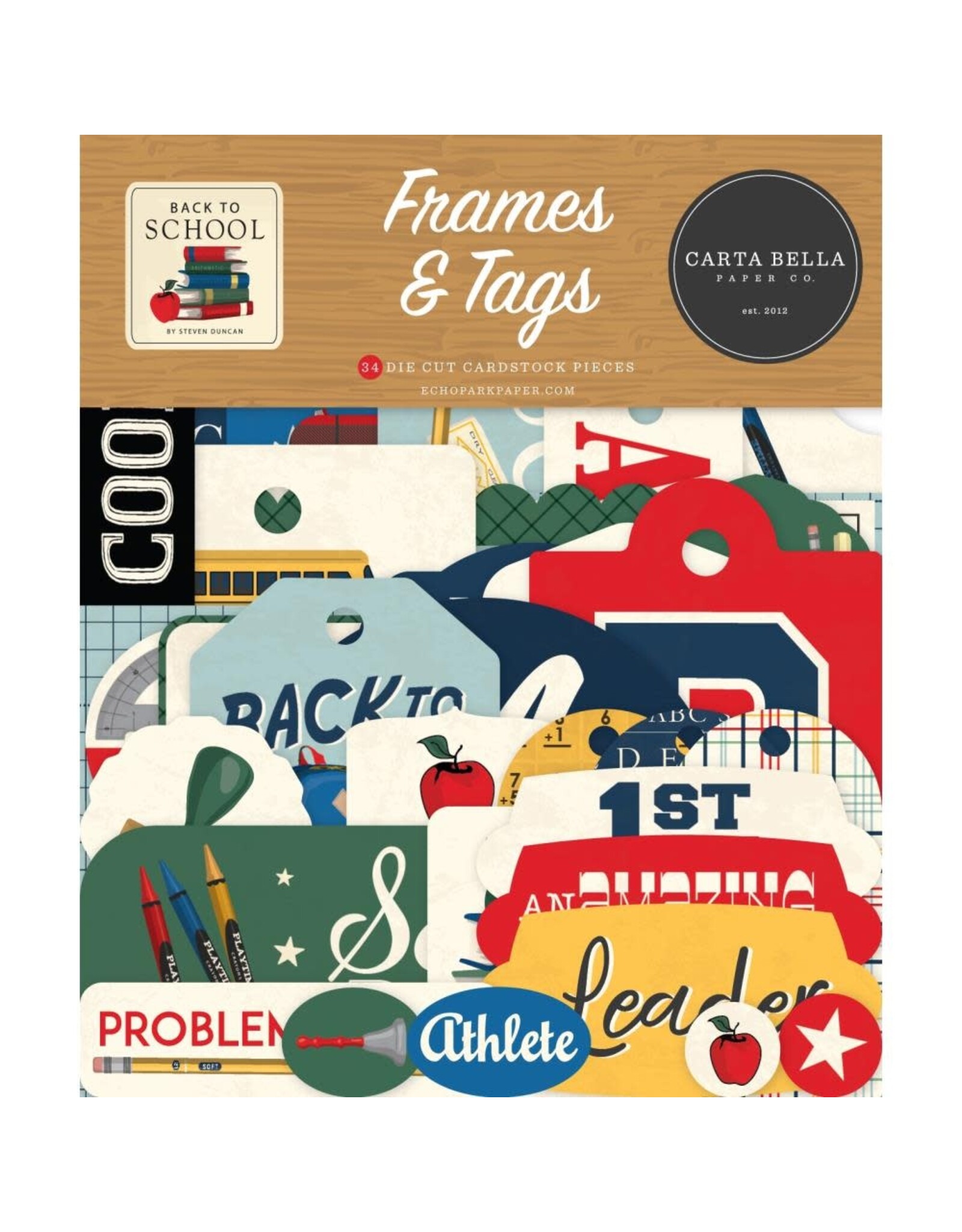 CARTA BELLA CARTA BELLA BACK TO SCHOOL FRAMES & TAGS DIE-CUTS